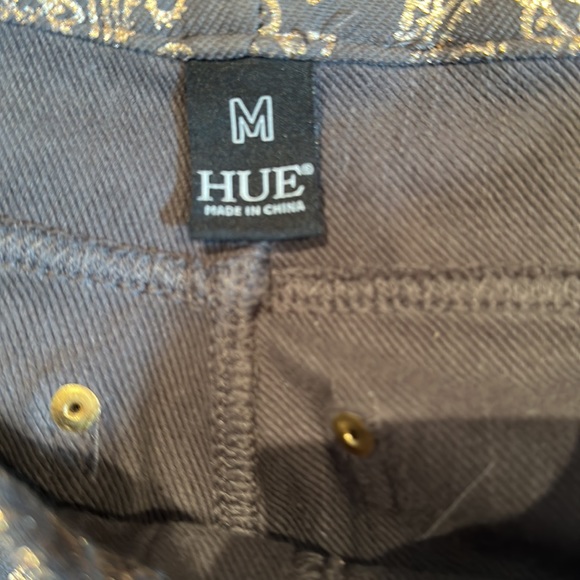 Hue M brown and copper leggings/ pants - Picture 2 of 4
